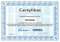 Certyfikat Airlive